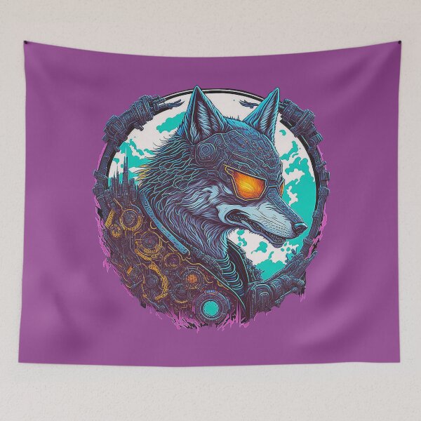 Item preview, Cyberwolf in the urban machine city designed and sold by Minpadesign.