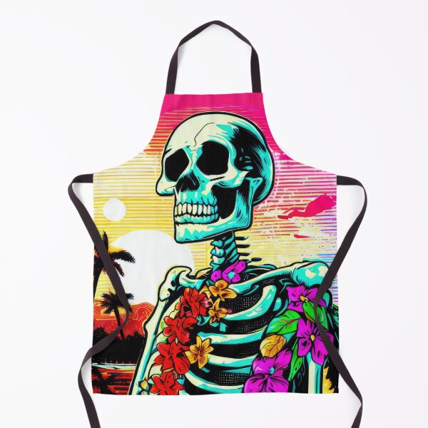 Artikelvorschau, Summerween – Skelett-Blumenkranz am Sunset Beach entworfen und verkauft von pocketart2023.