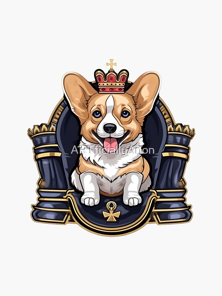 Royal Corgi Vinyl Sticker Royal Corgi Vinyl Sticker