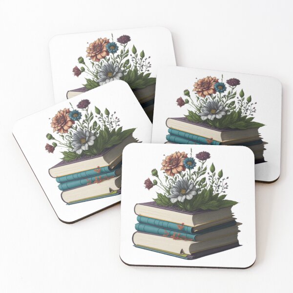 Item preview, Literary Blossom - Flower Growing from Books Poster designed and sold by aiprintiq.