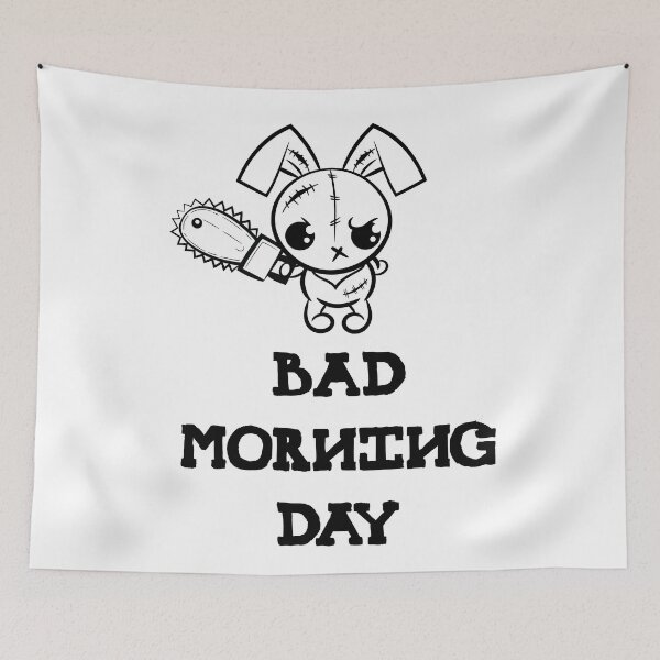 Item preview, Bad Morning Grumpy Voodoo Bunny Cute Bigfoot Monsters designed and sold by ProjectX23.