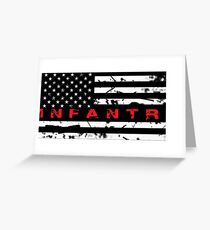Military Black Flag: Infantry Greeting Card