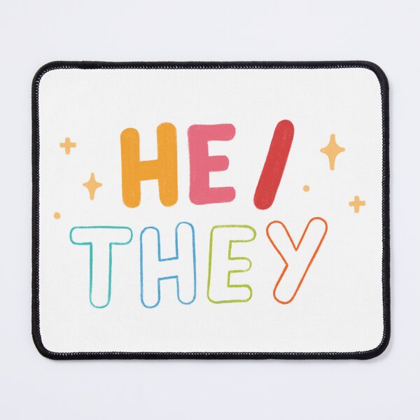 Item preview, He they pronouns pronoun badge/sticker He/They His Non binary trans pride lgbtq designed and sold by emcazalet.