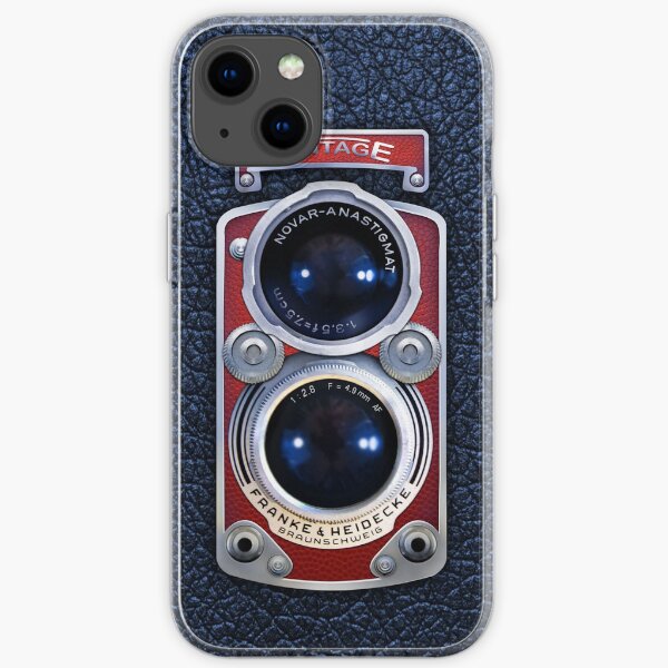 Vintage ROT Doppelobjektivkamera iPhone Flexible Hülle