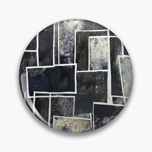 Item preview, Tonos abstractos retro del patrón de rectángulos negros. designed and sold by ArtistaCats.