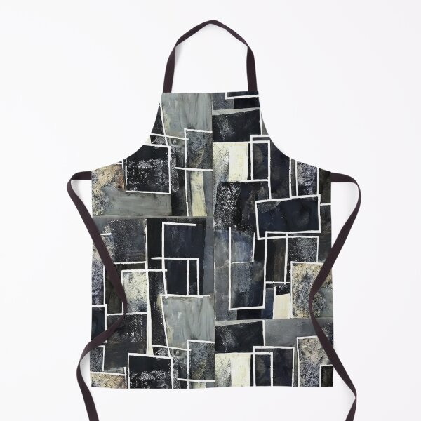Aperçu de l'œuvre Nuances abstraites rétro du motif de rectangles noirs. créée et vendue par ArtistaCats.