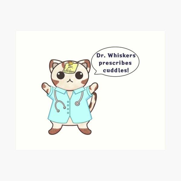 Artikel-Vorschau von Dr. Whiskers Katzenarzt verschreibt Umarmungen, designt und verkauft von Sengakuji.