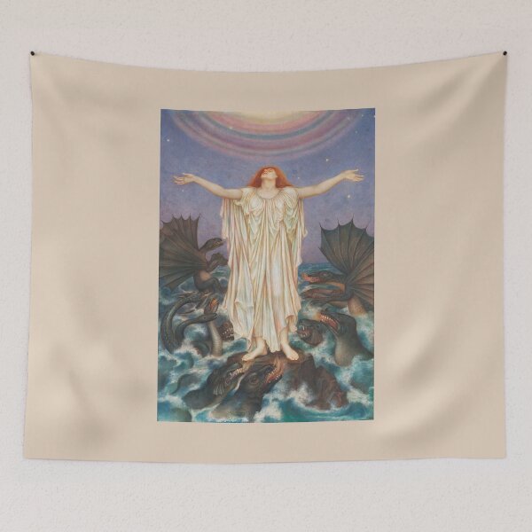 Item preview, Hope surrounded by sea monsters, Vintage illustration designed and sold by Lacasadellora.