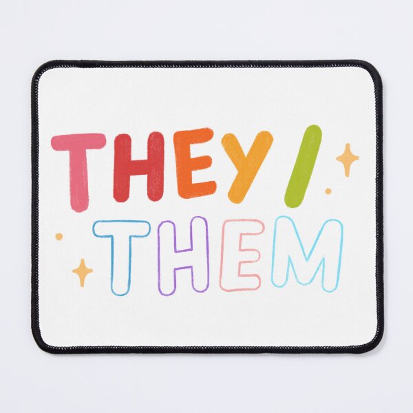 Item preview, They Them pronouns pronoun badge/sticker They/Them Non binary trans pride lgbtq designed and sold by emcazalet.
