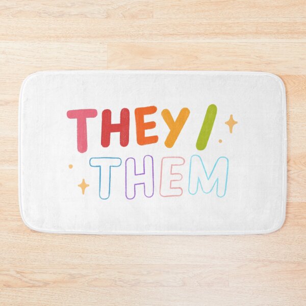 Item preview, They Them pronouns pronoun badge/sticker They/Them Non binary trans pride lgbtq designed and sold by emcazalet.
