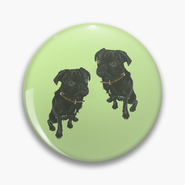 Item preview, Winston the little black pug designed and sold by barksandsqueaks.