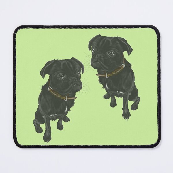Item preview, Winston the little black pug designed and sold by barksandsqueaks.