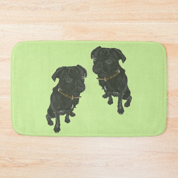 Item preview, Winston the little black pug designed and sold by barksandsqueaks.