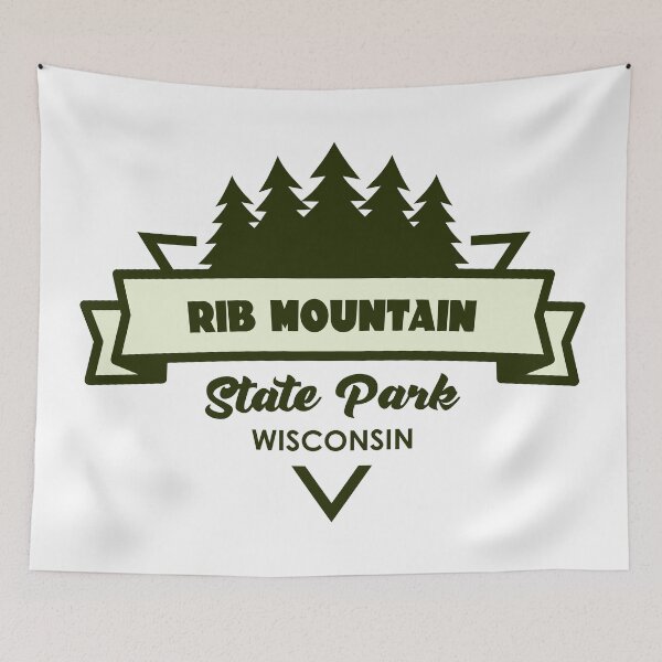 Item preview, Rib Mountain State Park Wisconsin Trees And Ribbon designed and sold by bivenart.
