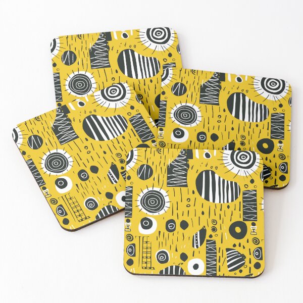 Item preview, Expressive African Folk Art: Unique Patterns in Yellow and Black designed and sold by elimiui.