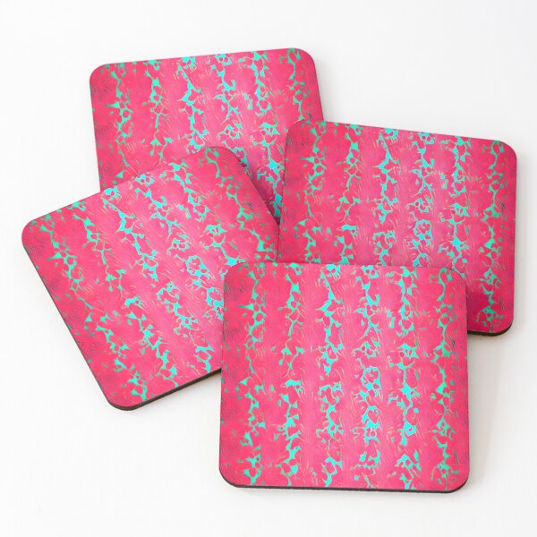 Item preview, Lively play of colours: Abstract pattern in bright red and shimmering light green designed and sold by Minpadesign.