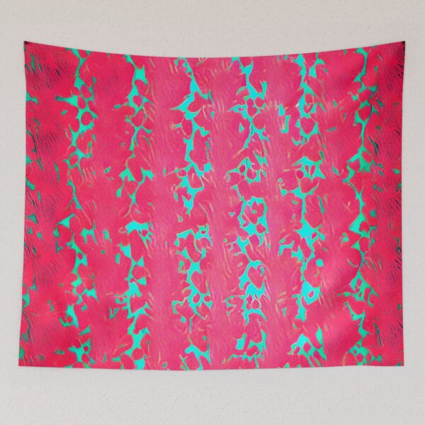 Item preview, Lively play of colours: Abstract pattern in bright red and shimmering light green designed and sold by Minpadesign.