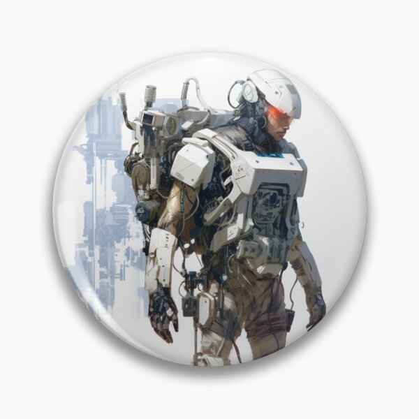 Item preview, A male warrior with a sense of futuristic technology designed and sold by Quantum Doodle Studio.