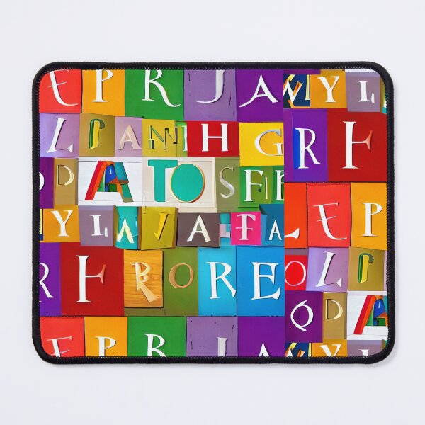Item preview, Colorful abstract alphabet pattern. designed and sold by ArtistaCats.