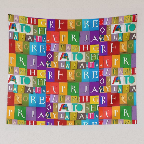 Item preview, Colorful abstract alphabet pattern. designed and sold by ArtistaCats.