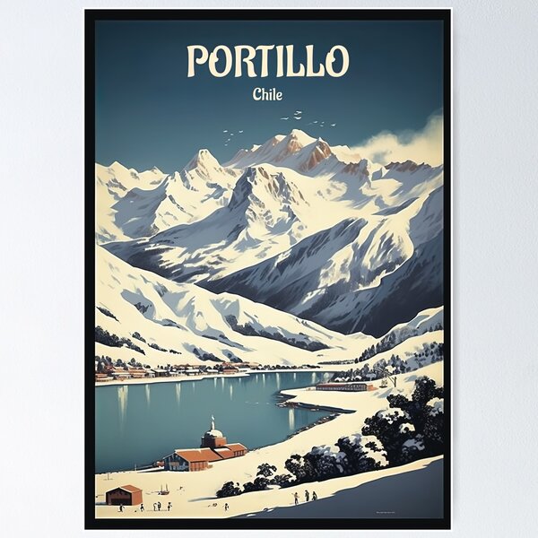 Item preview, Portillo, Chile, Ski Travel Poster designed and sold by BokeeLee.