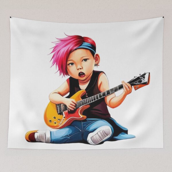 Item preview, "A painting of a baby playing an electric guitar." designed and sold by CHRIST5000.