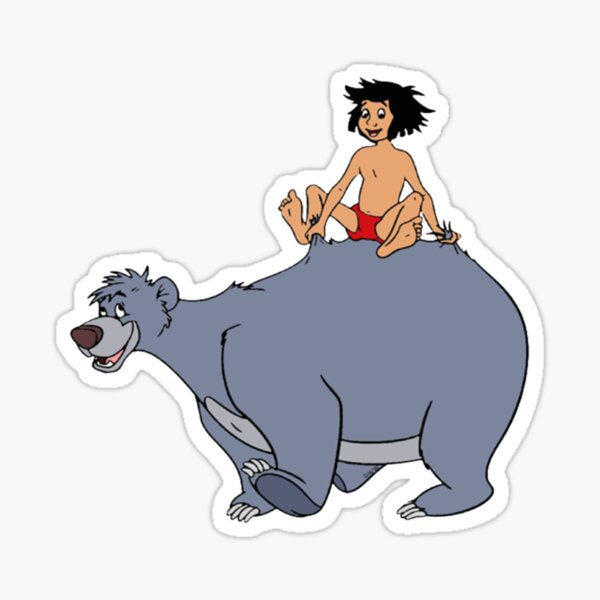 Wall Decal Quote the Bare Necessities of Life Will Come to You Jungle Book  Baloo Mowgli Bear Vinyl Sticker Children's Murals Home Décor A599 