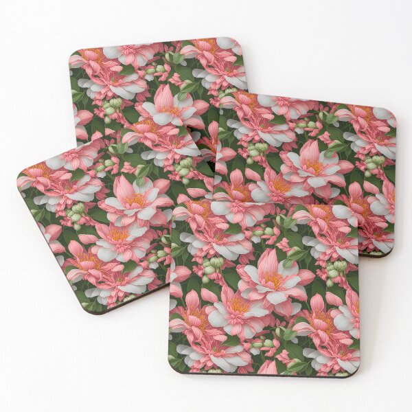 Item preview, Seamless All Over Flower Pattern pink and white designed and sold by AiArtMerch.