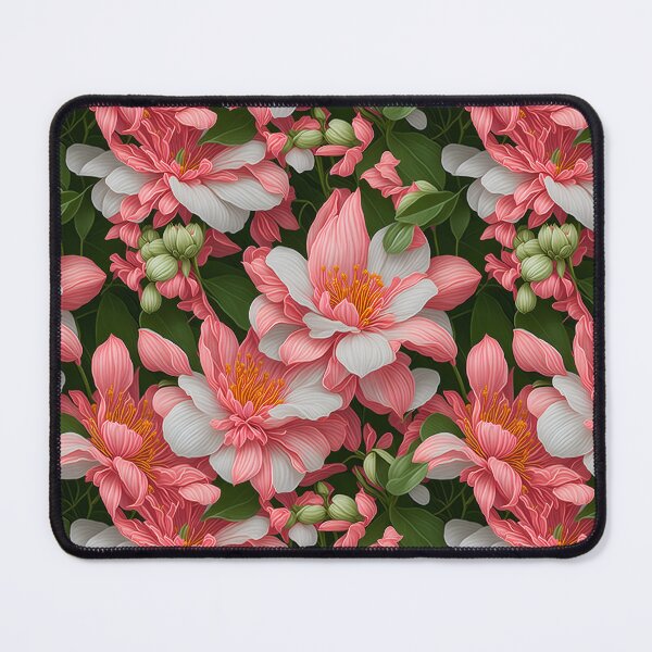 Item preview, Seamless All Over Flower Pattern pink and white designed and sold by AiArtMerch.