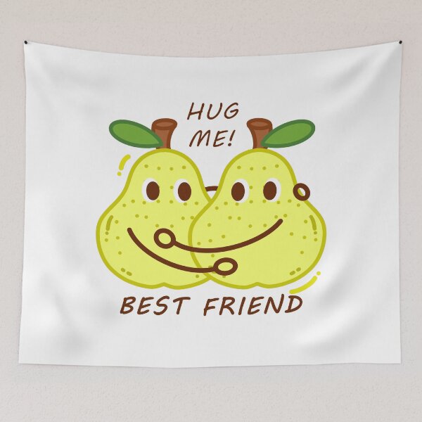 Item preview, Best Friend, Hug Me, Cute Pear designed and sold by Lychee Design.