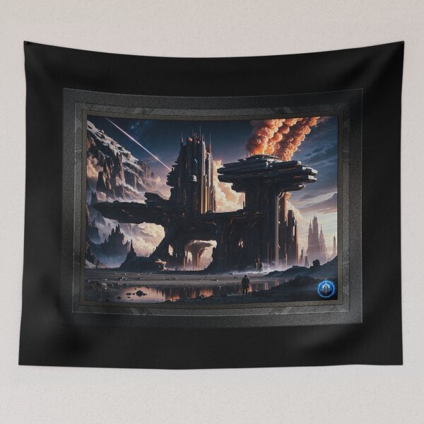 Item preview, Capistan Outpost On Tepran Twelve Sci-Fantasy AI Concept Art by Xzendor7 designed and sold by Xzendor7 Digital Art Creations.