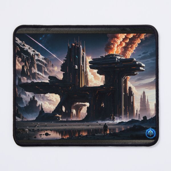 Item preview, Capistan Outpost On Tepran Twelve Sci-Fantasy AI Concept Art by Xzendor7 designed and sold by Xzendor7 Digital Art Creations.