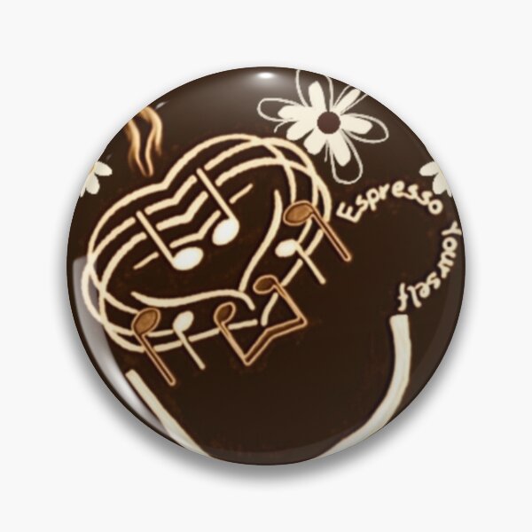 Item preview, Heart Daisy Espresso Pun designed and sold by IvaRenee.