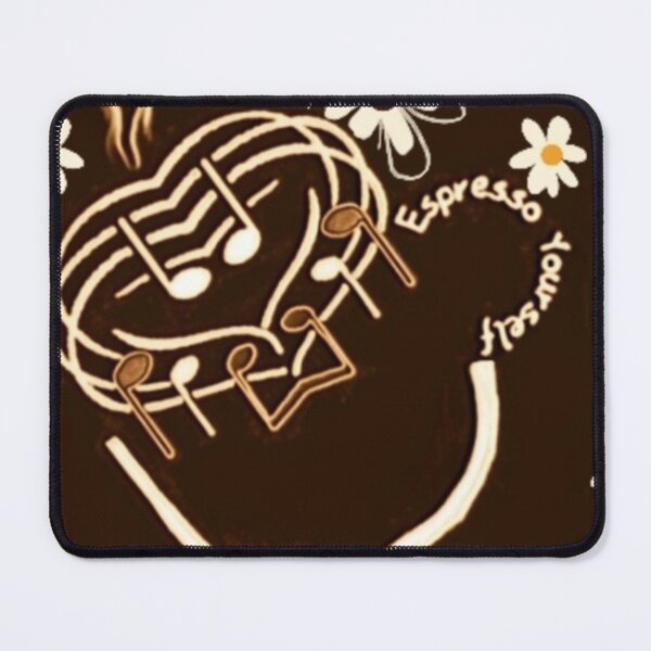Item preview, Heart Daisy Espresso Pun designed and sold by IvaRenee.