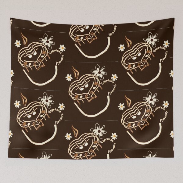 Item preview, Heart Daisy Espresso Pun designed and sold by IvaRenee.