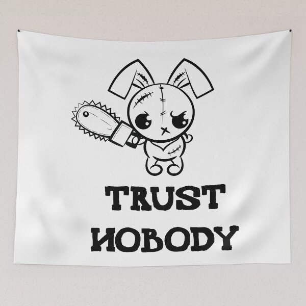 Item preview, Trust Nobody Grumpy Voodoo Bunny designed and sold by ProjectX23.