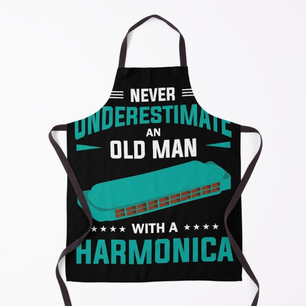 Item preview, Musician Gift Never Underestimate Old Man With Harmonica  designed and sold by Lenny Stahl.