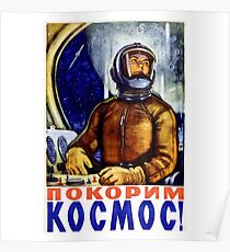 Erste Frau im Weltraum - Sowjetische Weltraumprogramm Poster Kunst Poster