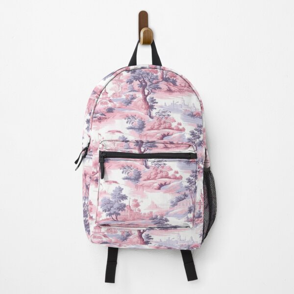 Item preview, Toile de Jouy inspired Ludivine Fond pink pattern designed and sold by Hibiskusmond.