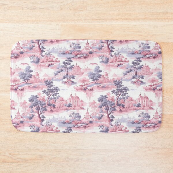 Item preview, Toile de Jouy inspired Ludivine Fond pink pattern designed and sold by Hibiskusmond.