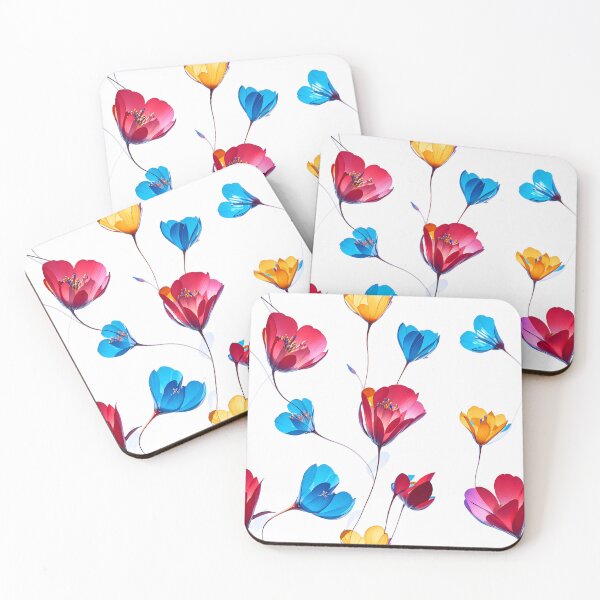 Item preview, Colorful heart shaped flower seamless floral pattern designed and sold by YPSimon.