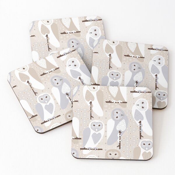 Item preview, Owls pattern in pastel shades. designed and sold by seredovandesign.