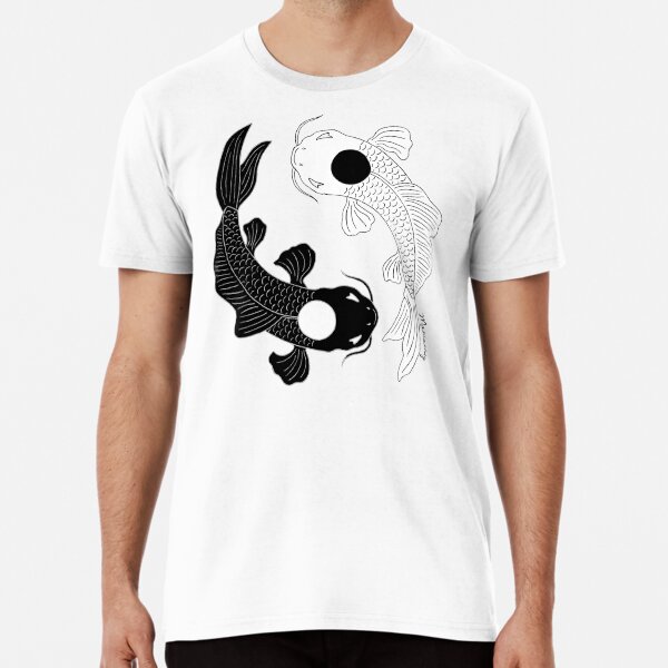 Vista previa del artículo con la obra «Koi Fish, Ying Yang», diseñado y vendido por Mariartsy.