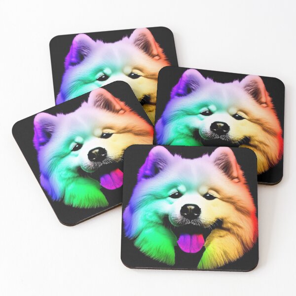 Item preview, Colourful Samoyed  designed and sold by Hello Llama.