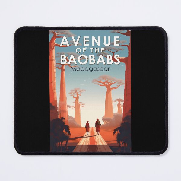 Item preview, Avenue of the Baobabs Madagascar Travel Art Vintage designed and sold by KrisSidDesigns.