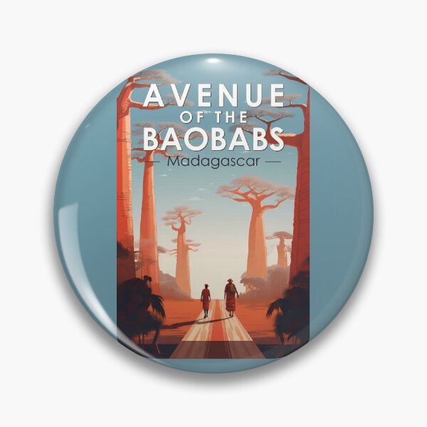 Item preview, Avenue of the Baobabs Madagascar Travel Art Vintage designed and sold by KrisSidDesigns.