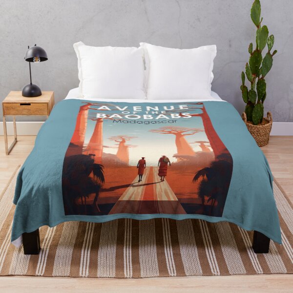 Item preview, Avenue of the Baobabs Madagascar Travel Art Vintage designed and sold by KrisSidDesigns.
