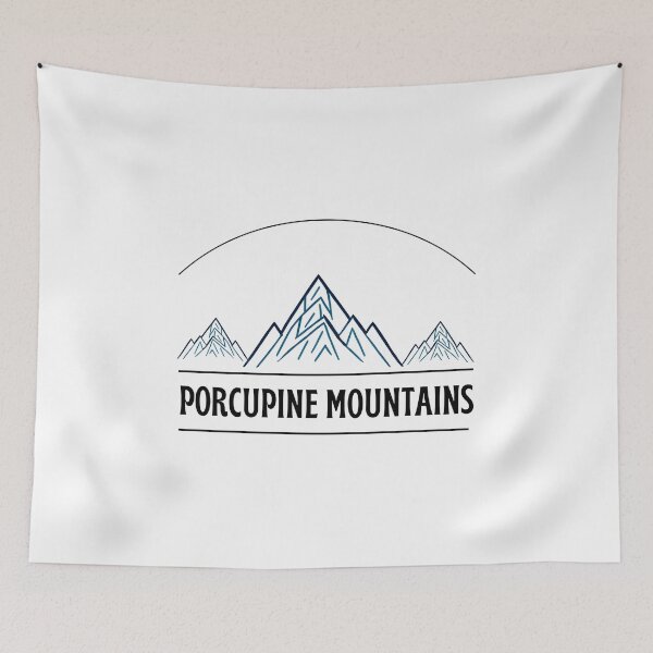 Item preview, Porcupine mountains outline illustration design designed and sold by Be-Adventurous.