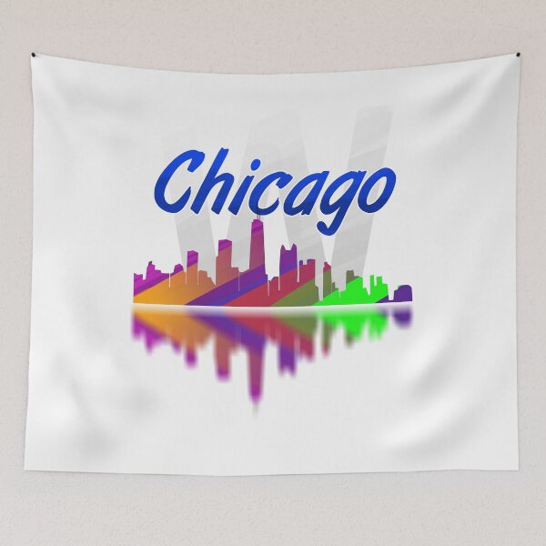 Item preview, Chicago Skyline with W designed and sold by MasterpieceArt.