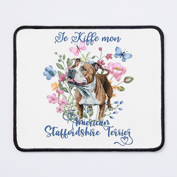 Item preview, American Staffordshire Terrier dog (am staff, amstaff or staff), I love my American Staffordshire Terrier for terrier lovers, in French designed and sold by isaweb.